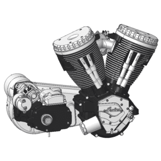 310007 Indian Powerplus Engine, Primary and Transmission 3D CAD model