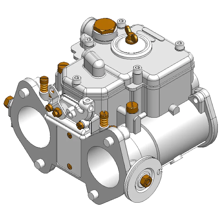 310022 Weber DCOE carb 3D CAD model - Image 4