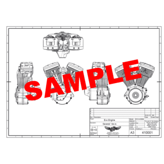 410001 Evo Engine 2D CAD drawing