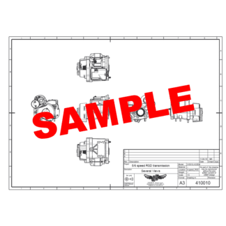 410010 5/6 Speed RSD Gearbox 2D CAD drawing