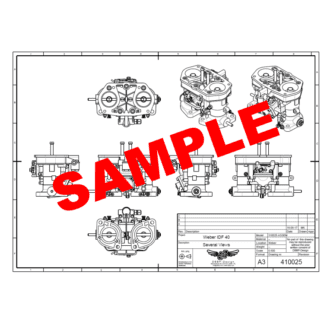 410025 Weber IDF carb 2D drawing