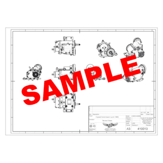 410013 - 4 Speed Gearbox 2D CAD drawing (up to 1969)