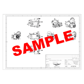 410014 - 4 Speed Gearbox 2D CAD drawing (1970 to 1985)