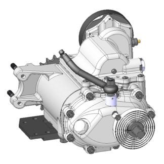310014 - 4 Speed Gearbox 3D CAD model (Type 1970 to 1985)