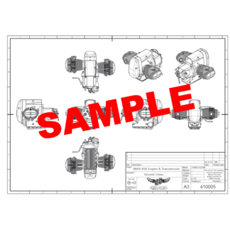 410005 BMW R90/S Engine & Transmission 2D CAD Drawing