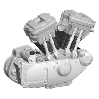 310008 Sportster (1990) Engine & Transmission 3D CAD Model